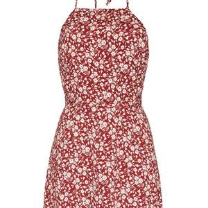 Reformation Tasha floral-print halterneck minidress